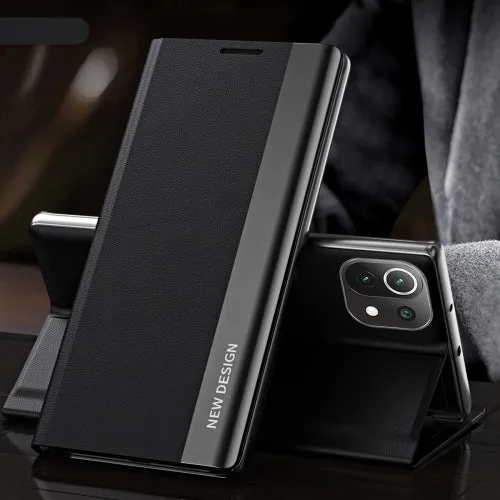 For Xiaomi Mi 11 Side Electroplated Magnetic Ultra-Thin Horizontal Flip Leather Case with