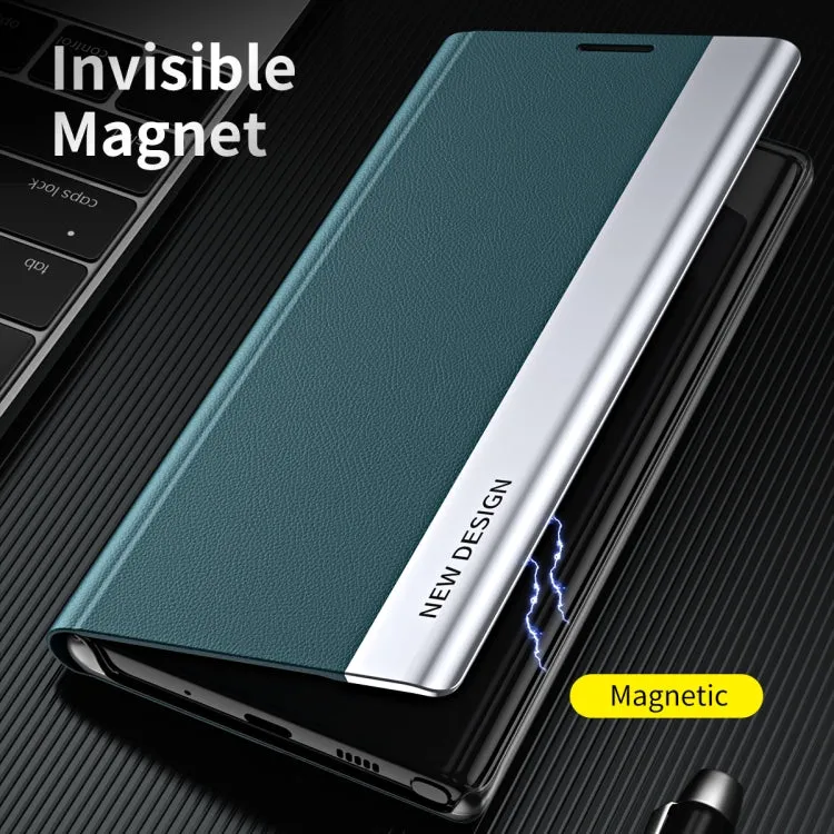 For Xiaomi Mi 11 Side Electroplated Magnetic Ultra-Thin Horizontal Flip Leather Case with