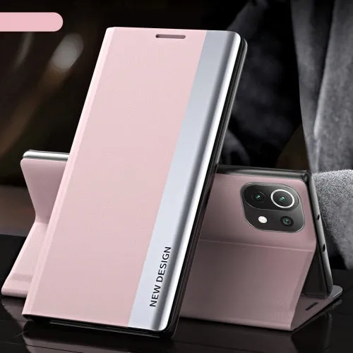 For Xiaomi Mi 11 Side Electroplated Magnetic Ultra-Thin Horizontal Flip Leather Case with