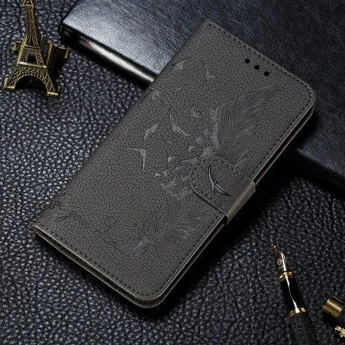 For Xiaomi Mi 11 Ultra Litchi Texture Feather Embossing Pattern Horizontal Flip Leather Case with