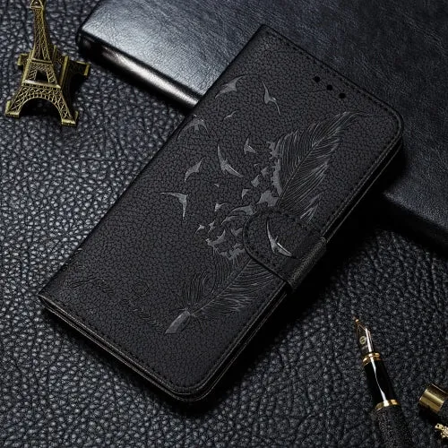 For Xiaomi Mi 11 Ultra Litchi Texture Feather Embossing Pattern Horizontal Flip Leather Case with