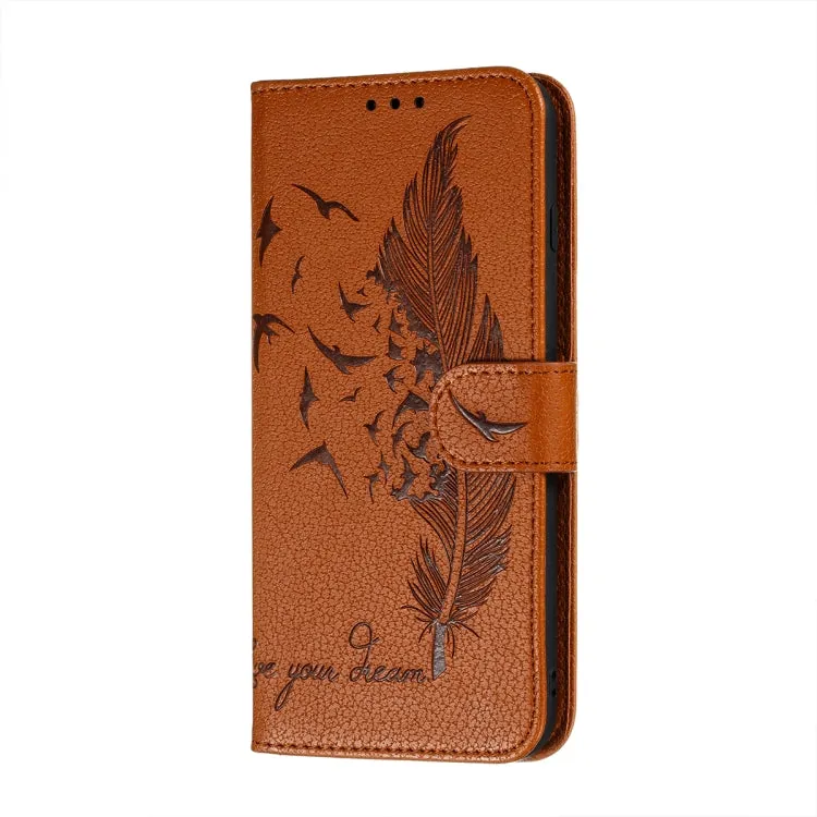 For Xiaomi Mi 11 Ultra Litchi Texture Feather Embossing Pattern Horizontal Flip Leather Case with