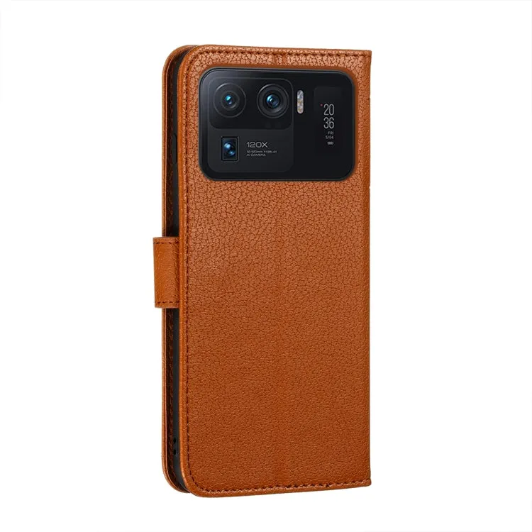 For Xiaomi Mi 11 Ultra Litchi Texture Feather Embossing Pattern Horizontal Flip Leather Case with