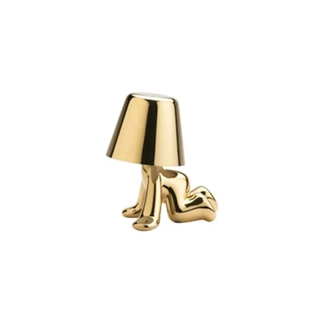 Golden Statue Table Lamp With Different Movements