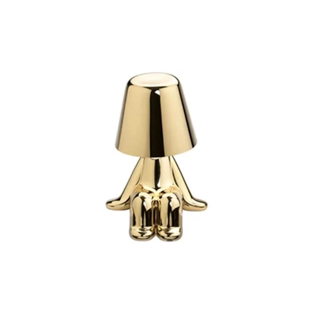 Golden Statue Table Lamp With Different Movements