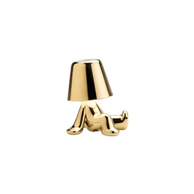 Golden Statue Table Lamp With Different Movements