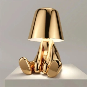 Golden Statue Table Lamp With Different Movements