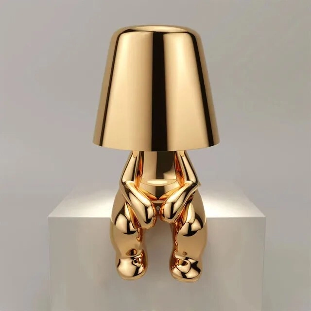Golden Statue Table Lamp With Different Movements