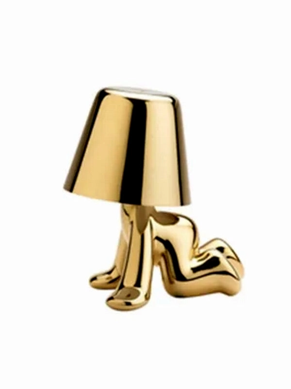 Golden Statue Table Lamp With Different Movements