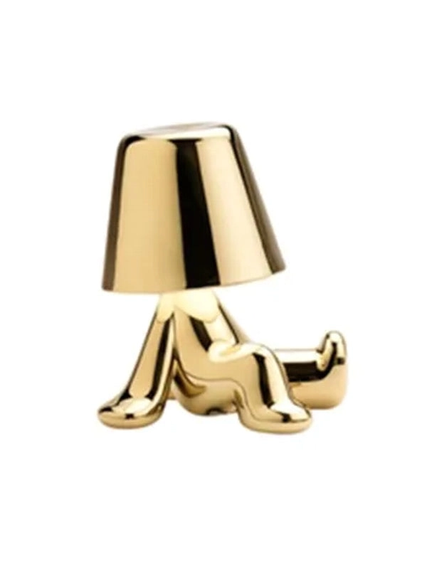 Golden Statue Table Lamp With Different Movements
