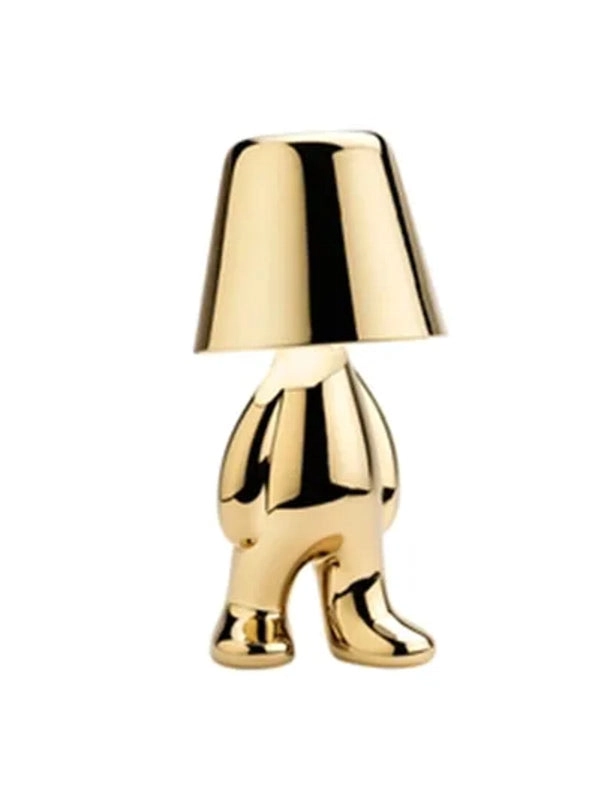 Golden Statue Table Lamp With Different Movements
