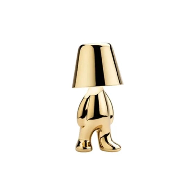 Golden Statue Table Lamp With Different Movements