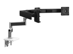 Humanscale M10 - Mounting kit (monitor arm) - for 3 LCD displays - polished aluminum with white trim - mounting interface: 100 M10NTNCWP3B