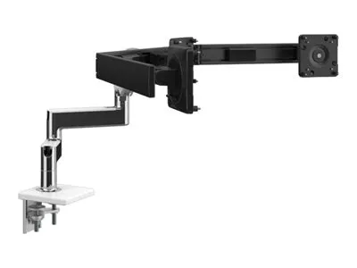 Humanscale M10 - Mounting kit (monitor arm) - for 3 LCD displays - polished aluminum with white trim - mounting interface: 100 M10NTNCWP3B
