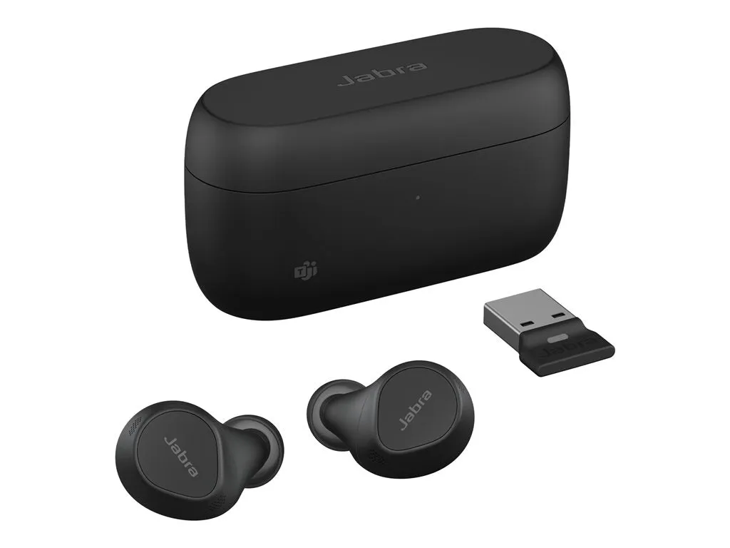 Jabra Evolve2 Buds MS - True wireless earphones with mic - in-ear - Bluetooth - active noise canceling - USB-A via Bluetooth 20797-999-989