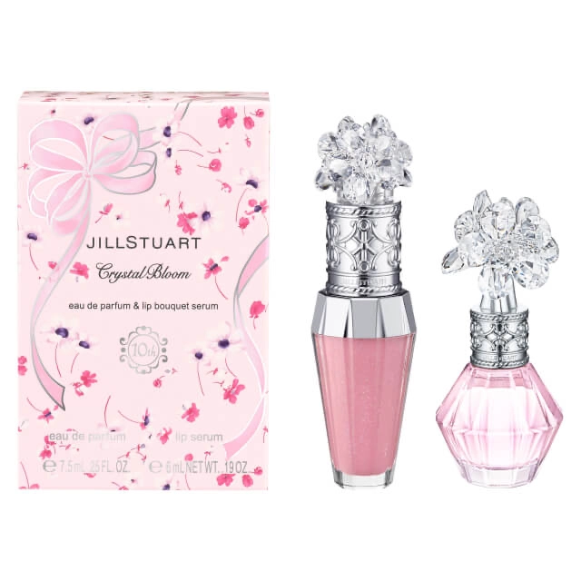 Jill Stuart Crystal Bloom Eau De Parfum & Lip Bouquet Serum Set
