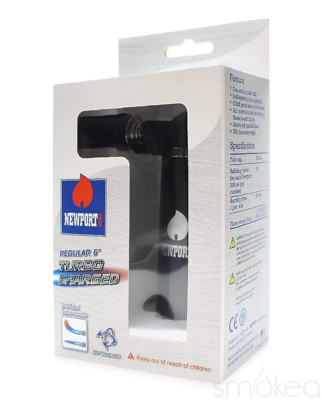 Newport Zero 6" Turbo Torch Butane Lighter