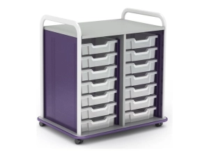 Paragon A&D Crossfit Storage - Trolley - 14 drawers - 16 gauge tubular steel, TFM - frost, grass green, wisdom CFD30OFTOTES17-918IZI