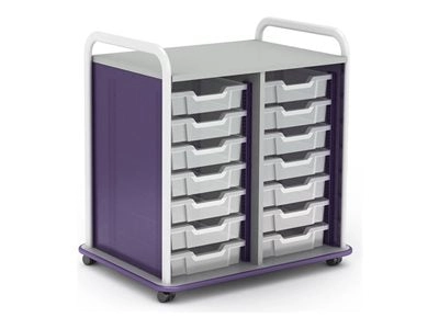 Paragon A&D Crossfit Storage - Trolley - 14 drawers - 16 gauge tubular steel, TFM - frost, grass green, wisdom CFD30OFTOTES17-918IZI