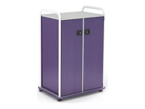 Paragon A&D Crossfit Storage - Trolley - 22 drawers - 2 doors - 16 gauge tubular steel, TFM - frost, purple, wisdom CFD42WDTOTES17-918PZP