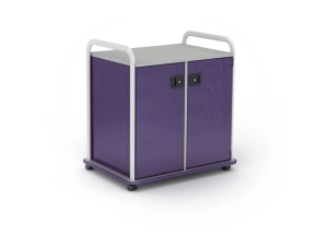 Paragon A&D Crossfit Storage - Trolley - 8 shelves - 2 doors - 16 gauge tubular steel, TFM - frost, orangesicle, wisdom CFD30WDSHLV-918XZX