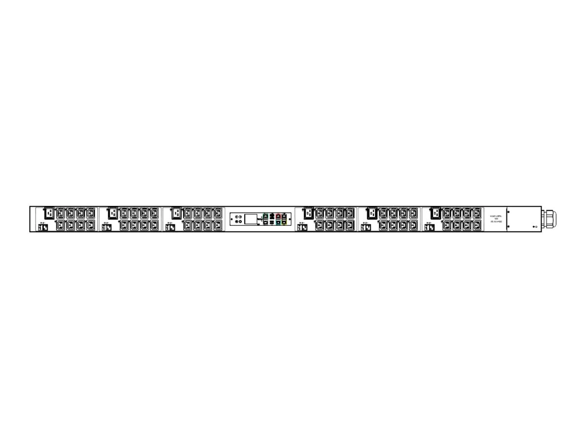 Raritan Dominion PX PX3-5785U-O1V2 - Power distribution unit (rack-mountable) - AC 208 V - 17300 VA - 3-phase delta - RS-232,