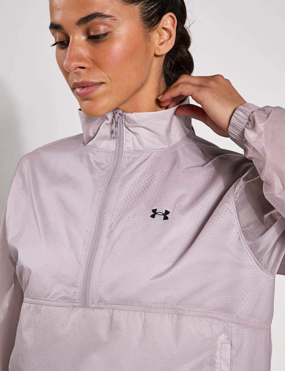Rival Woven 1/2 Zip Anorak - Grey Dawn/Black