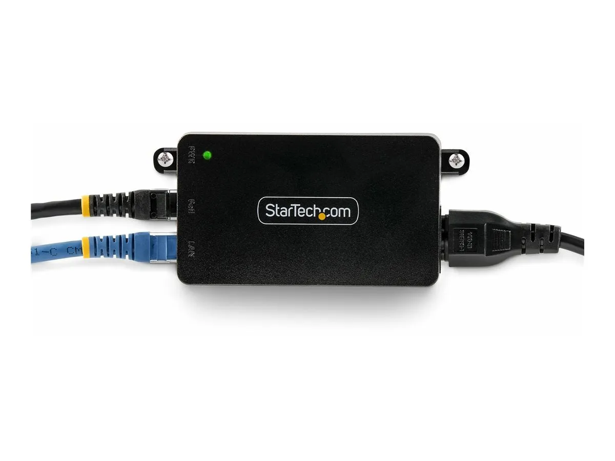 StarTech.com 1-Port 10Gbps PoE   Injector, 60W, PoE   (802.3af/at/bt) - PoE injector - unmanaged inline - AC 100-240 V - 60 Watt AF31XC-POE-INJECTOR