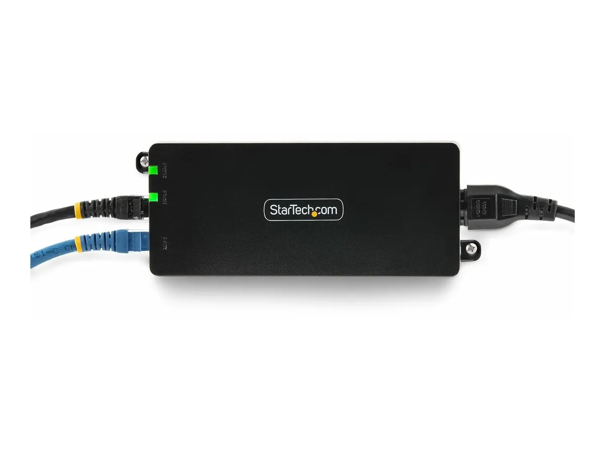 StarTech.com 1-Port 10Gbps PoE   Injector, 90W, PoE   (802.3af/at/bt) - PoE injector (wall mountable) - unmanaged inline - AC AF41XC-POE-INJECTOR