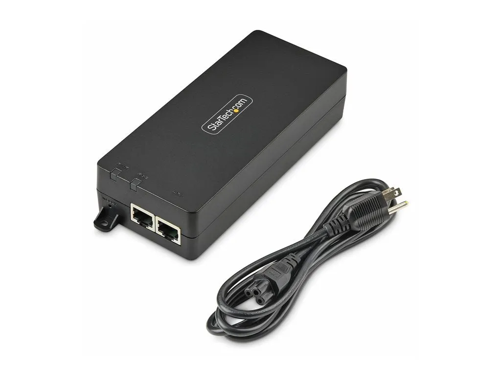 StarTech.com 1-Port 10Gbps PoE   Injector, 90W, PoE   (802.3af/at/bt) - PoE injector (wall mountable) - unmanaged inline - AC AF41XC-POE-INJECTOR