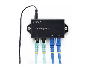 StarTech.com 2-Port Gigabit PoE  Injector, PoE/PoE  (802.3af/802.3at) 30W - PoE injector - unmanaged inline - DC 48 - 52 V - AF221C-POE-INJECTOR