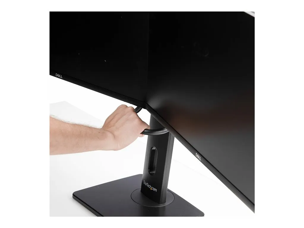 StarTech.com Crossbar Dual Monitor Desk Stand, Double 27inch Screens/VESA - Stand - for 2 monitors - plastic, aluminum, steel 2MC1S-MONITOR-STAND