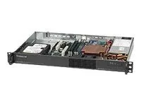 Supermicro SC510 L-200B - Rack-mountable - 1U - micro ATX - SATA/SAS 200 Watt - black CSE-510L-200B