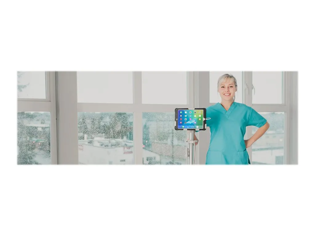 Tryten NOVA 1 - Mounting kit (handle, pole, cart base, holder, enclosure) - for tablet - lockable - medical - steel, anodized T2515