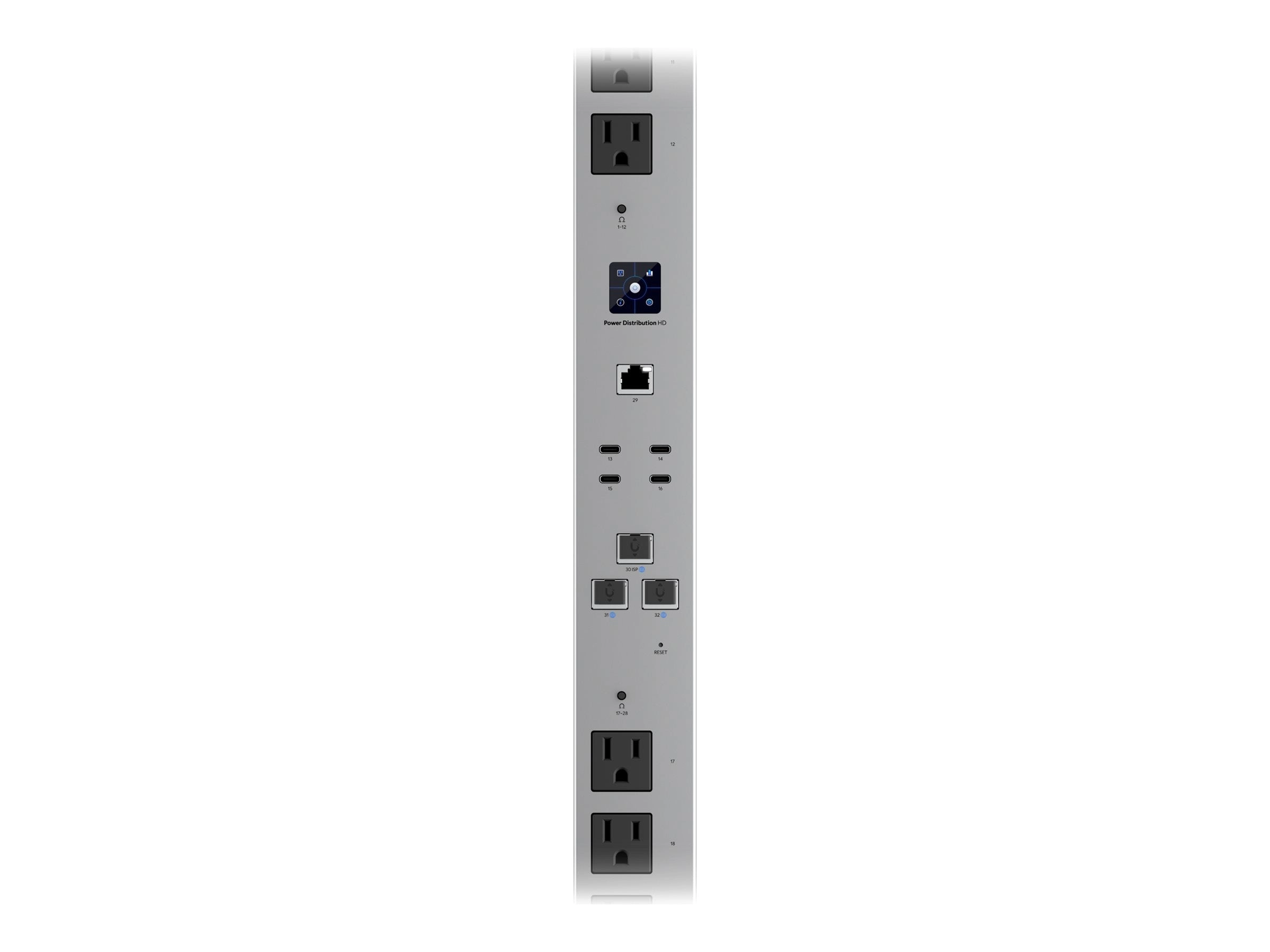 Ubiquiti Hi-Density USP-PDU-HD - Power distribution strip (rack-mountable) - AC 100 -125 V - 3750 Watt - input: NEMA L5-30P - USP-PDU-HD-SS