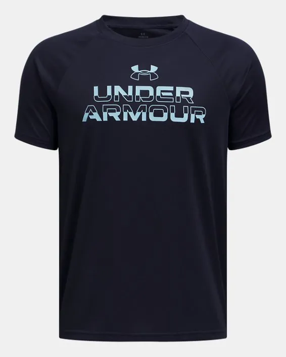 Under Armour Boys' Tech Split Wordmark Short Sleeve