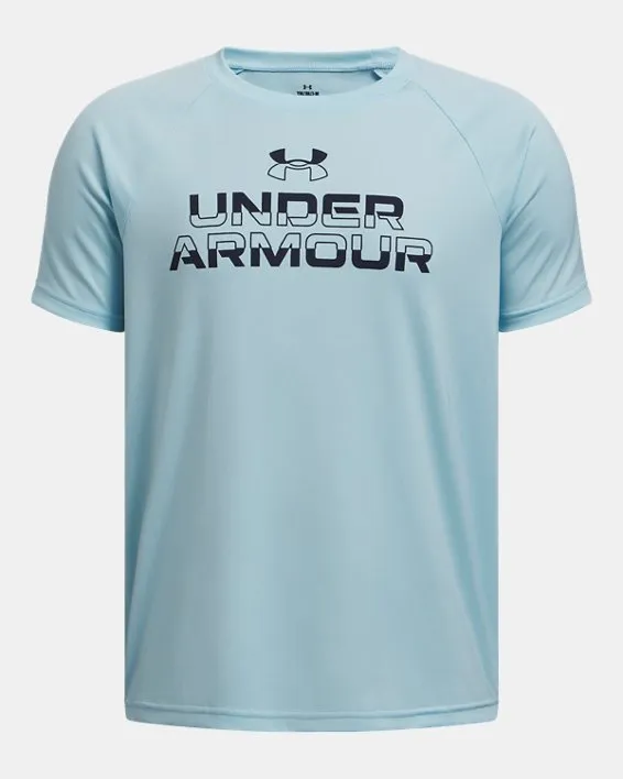 Under Armour Boys' Tech Split Wordmark Short Sleeve