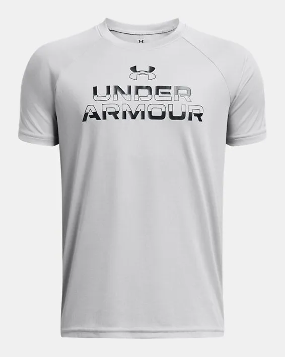 Under Armour Boys' Tech Split Wordmark Short Sleeve