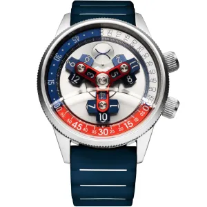 Vendetta II Automatic Wandering Hour Navy Red