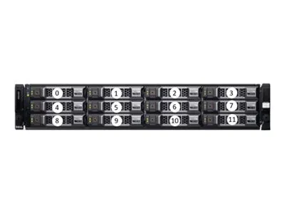 Veritas D Series 2U12 - Hard drive array - 72 TB - 12 bays (SAS-3) - HDD 8 TB x 12 - SAS 12Gb/s (external) - rack-mountable - 32197-M0033